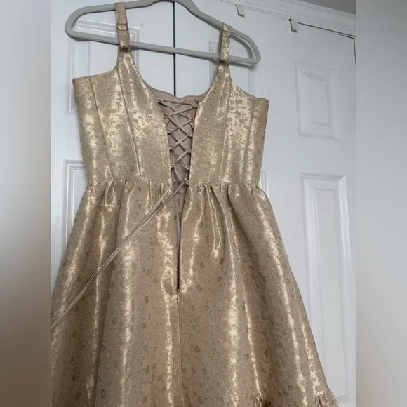V. Chapman The Avery Dress in Taupe Duchess8